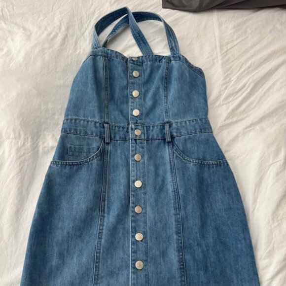 Hashttag Dresses & Skirts - NWOT 100% Cotton Denim Mini Skirt Style Dress